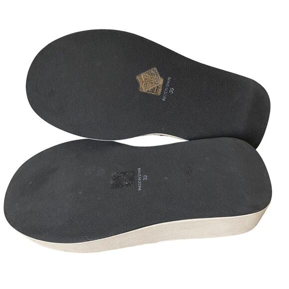 Free People Fisherman Platform Bone Leather Sandals size 39 size 9 - Picture 5 of 8